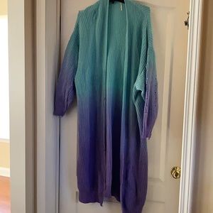 Free people. Barely worn ombré open maxi cardigan